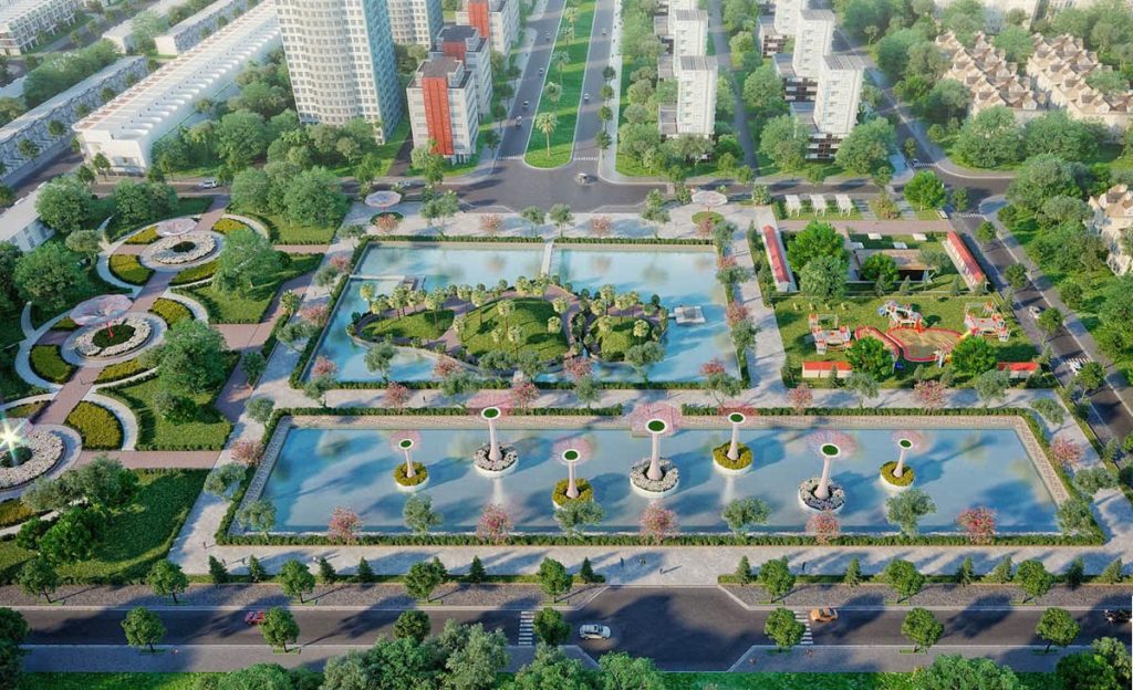 Công viên dự án kiến tường central mall