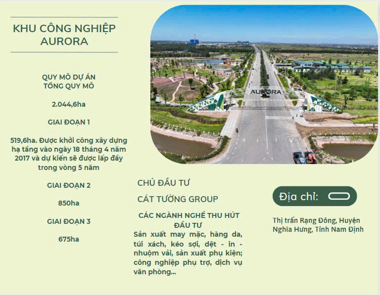 Tổng quan khu công nghiệp rạng đông aurora ip