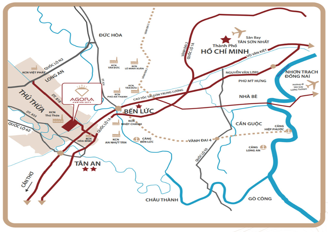 vị trí khu đô thị agora city