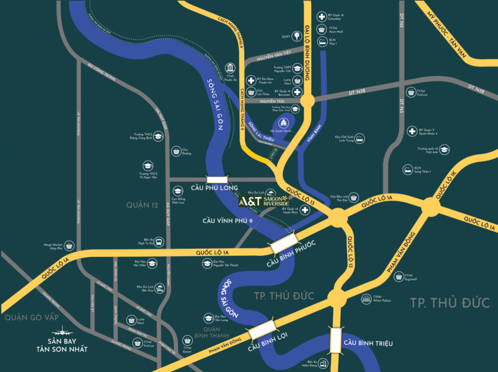 vị trí chung cư A&T sài gòn riverside