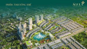 Phối cảnh tổng thể dự án The Agula trong khu đô thị Phúc An City