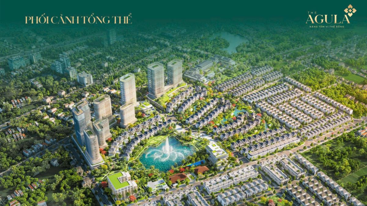Phối cảnh tổng thể dự án The Agula trong khu đô thị Phúc An City